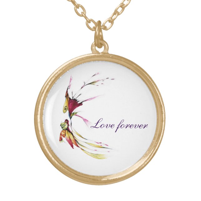 Flower of love gold plated necklace (Front)