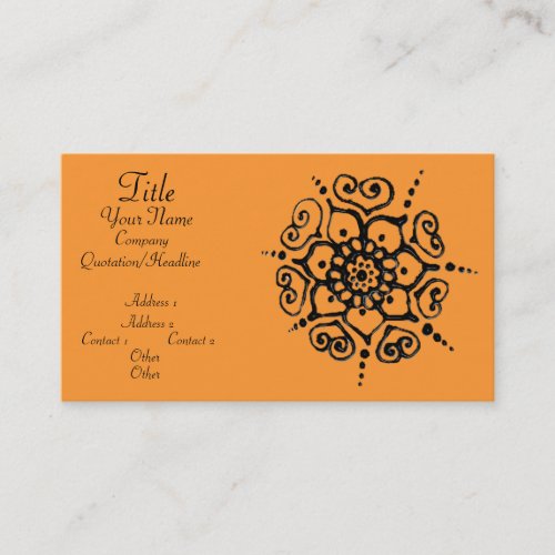Flower Of Love Henna Business Card