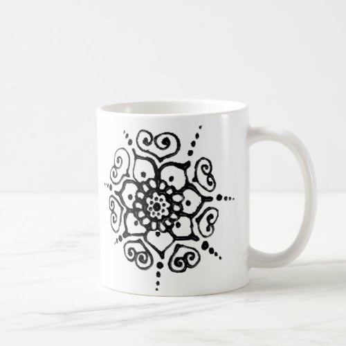 Flower Of Love Henna Coffee Mug