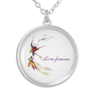 Flower of love silver plated necklace