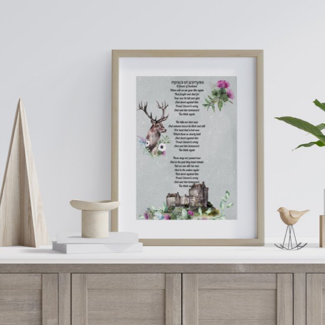 Flower of Scotland Lyrics Glossy Poster (Creator Uploaded)