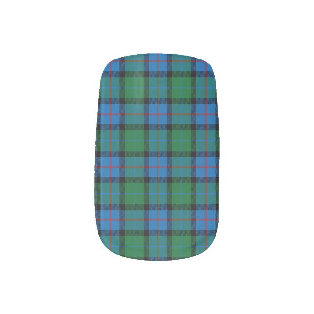 Flower Of Scotland National Tartan Minx Nail Wraps (Left Thumb)