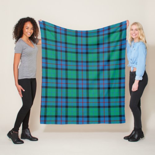 Flower Of Scotland Plaid Fleece Blanket