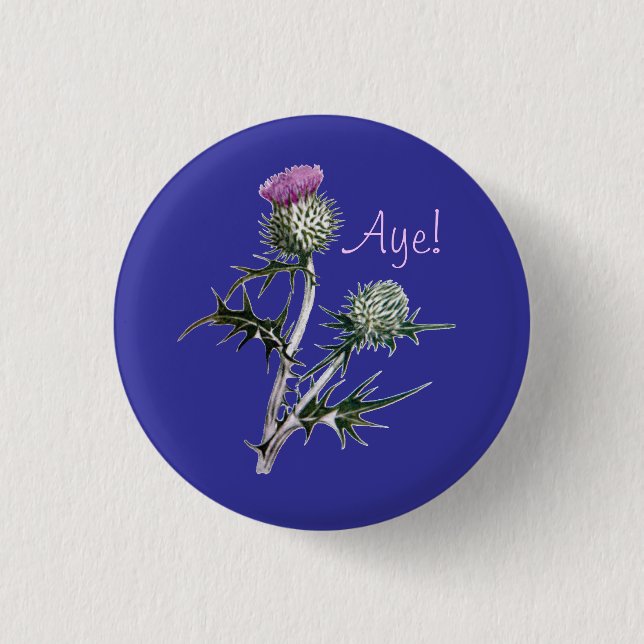 Flower of Scotland Scottish Independence Pinback Button (Front)
