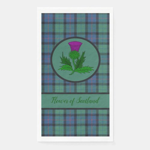 Flower of Scotland Scottish Tartan Paper Guest Towels