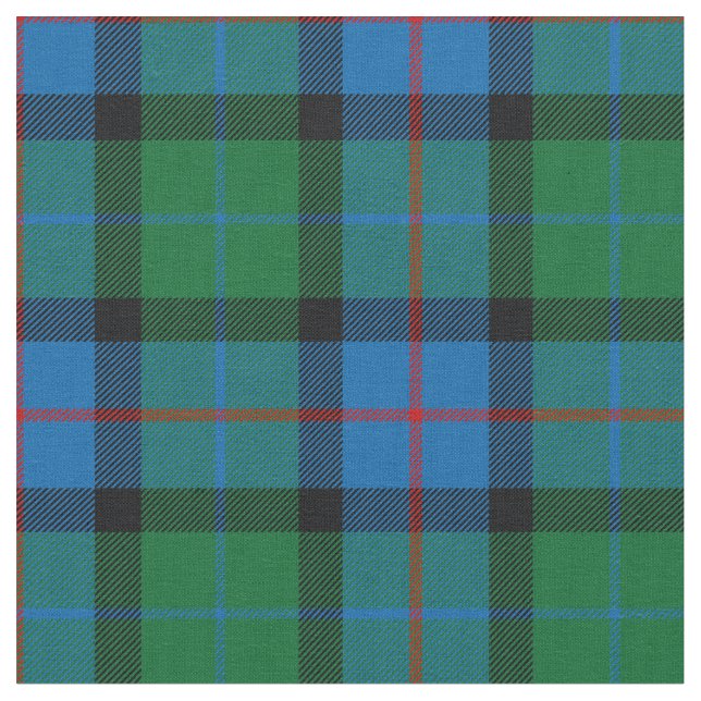 Flower Of Scotland Tartan Print Fabric (Close Up)