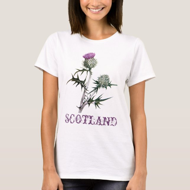 Flower of Scotland Thistle T-Shirt (Front)