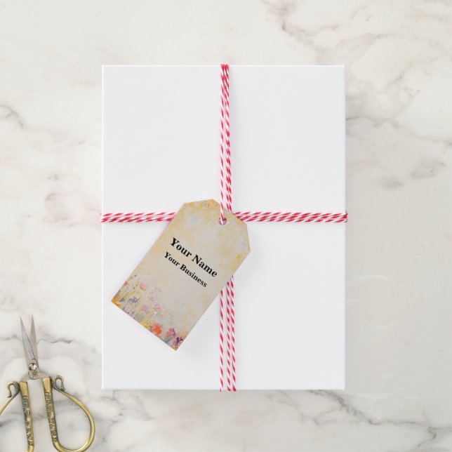 Flower Oilpainting Gift Tags (With Twine)