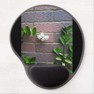 Flower on a Brick Wall Gel Mouse Pad