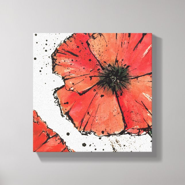 Flower on a White Background Canvas Print (Front)