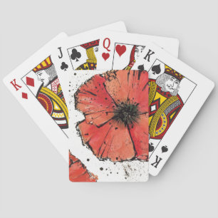 Flower on a White Background Poker Cards