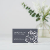 Flower on Grey Background Calling Card (Standing Front)