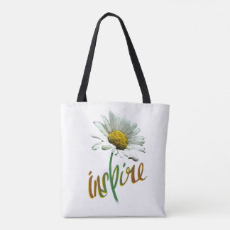 Flower on tote bag