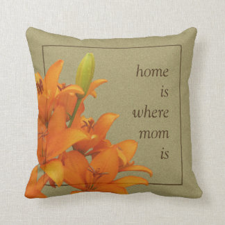 Flower Orange Lilies for Mom Throw Pillow