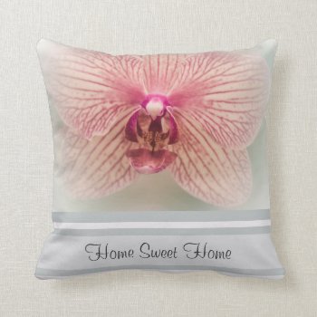 Flower Orchid Bloom Throw Pillow by 16creative at Zazzle