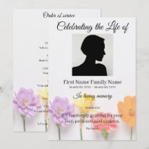 Flower order of service