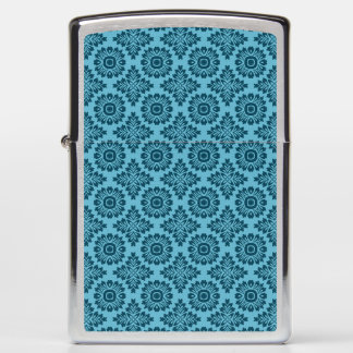 Flower ornament baroque light blue 21102020 zippo lighter