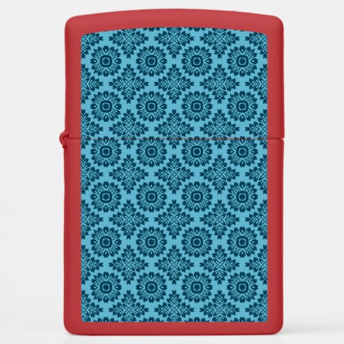 Flower ornament baroque  light blue 21102020 zippo lighter