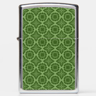Flower ornament baroque light green 21102020 zippo lighter