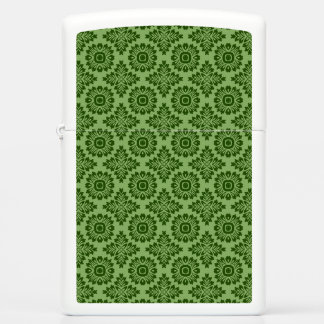 Flower ornament baroque light green 21102020 zippo lighter