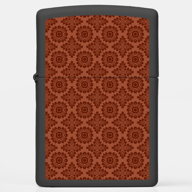 Flower ornament baroque light red 21102020 zippo lighter (Front)