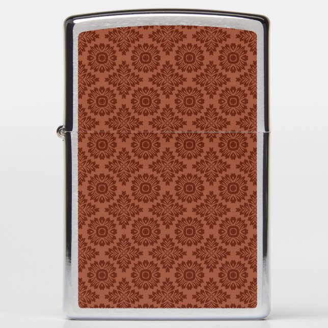 Flower ornament baroque light red 21102020 zippo lighter (Front)
