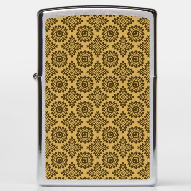 Flower ornament baroque orange 21102020 zippo lighter (Front)