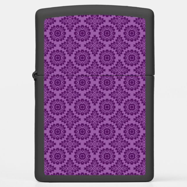 Flower ornament baroque violet 21102020 zippo lighter (Front)