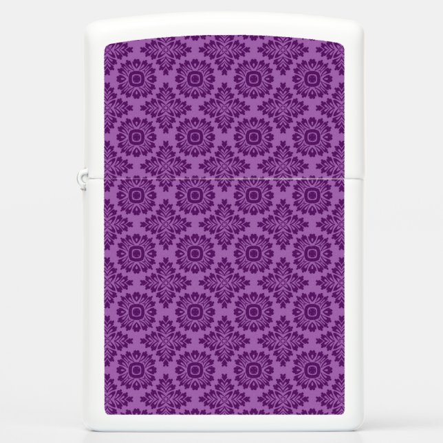 Flower ornament baroque violet 21102020 zippo lighter (Front)