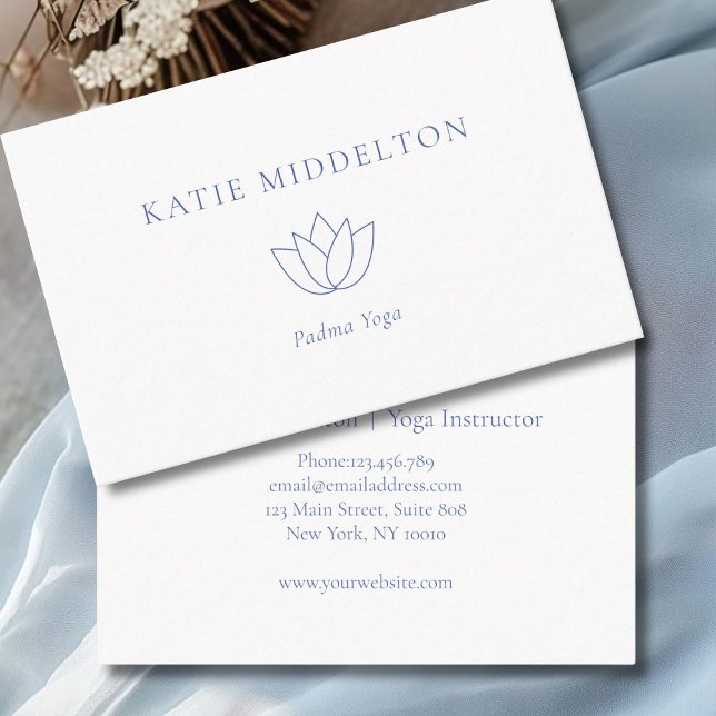 Flower Ornament Yoga Wellness Business Card (Flower Ornament Yoga Wellness Business Card)