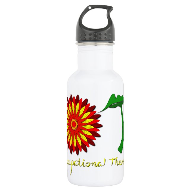 Flower OT Products Stainless Steel Water Bottle (Front)