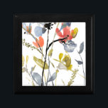 Flower Overlay - Watercolor Flowers & Stems Gift Box<br><div class="desc">Flower Overlay II by Jennifer Goldberger. Features flowers and stems in a watercolor-like style.</div>