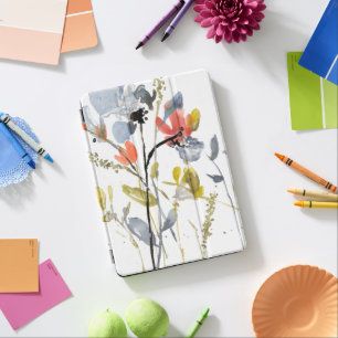 Flower Overlay - Watercolor Flowers & Stems iPad Pro Cover