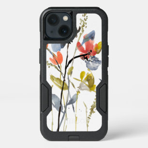 Flower Overlay - Watercolor Flowers & Stems iPhone 13 Case