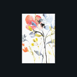 Flower Overlay - Watercolor Pastel Flowers Canvas Print<br><div class="desc">Flower Overlay I by Jennifer Goldberger. Features flowers and stems in a watercolor-like style, primarily with a light color scheme.</div>
