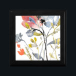 Flower Overlay - Watercolor Pastel Flowers Gift Box<br><div class="desc">Flower Overlay I by Jennifer Goldberger. Features flowers and stems in a watercolor-like style,  primarily with a light color scheme.</div>