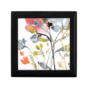 Flower Overlay - Watercolor Pastel Flowers Gift Box