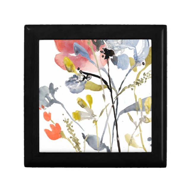 Flower Overlay - Watercolor Pastel Flowers Gift Box (Front)