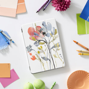 Flower Overlay - Watercolor Pastel Flowers iPad Pro Cover