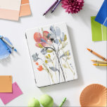 Flower Overlay - Watercolor Pastel Flowers iPad Pro Cover<br><div class="desc">Flower Overlay I by Jennifer Goldberger. Features flowers and stems in a watercolor-like style,  primarily with a light color scheme.</div>