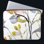 Flower Overlay - Watercolor Pastel Flowers Laptop Sleeve<br><div class="desc">Flower Overlay I by Jennifer Goldberger. Features flowers and stems in a watercolor-like style,  primarily with a light color scheme.</div>