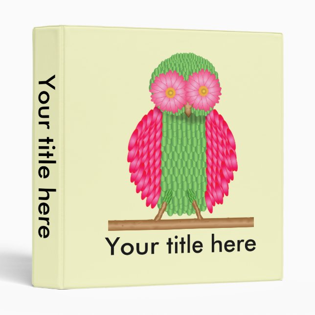 Flower Owl Binder (Front/Spine)