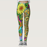 Flower Page Mandala Leggings<br><div class="desc">Original drawn freehand, then colored in photoshop.</div>