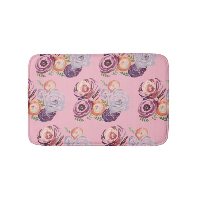 Flower Painting Bath Mat (Front)