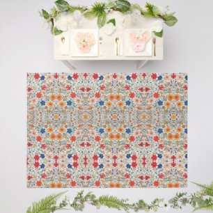 Flower Painting on Floor Outdoor Rug