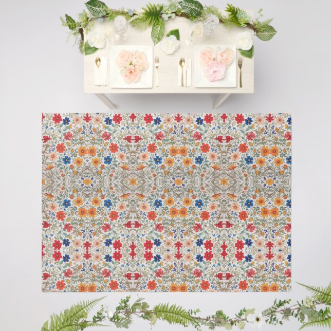 Flower Painting on Floor Outdoor Rug (Insitu (Wedding 2))