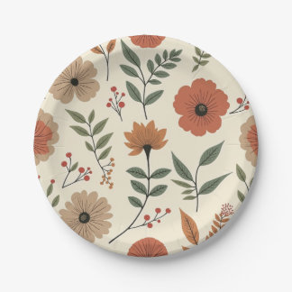 Flower paper plates