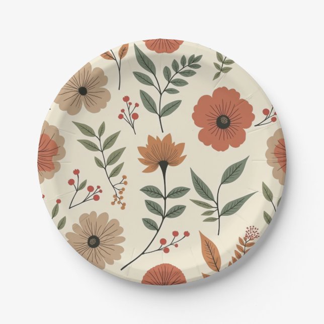 Flower  paper plates (Front)