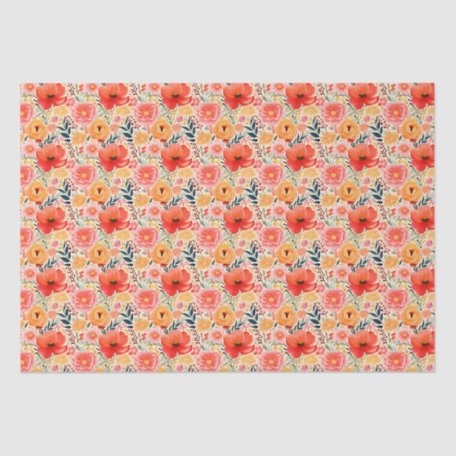 Flower Party Vivid Tissue Paper (Front)