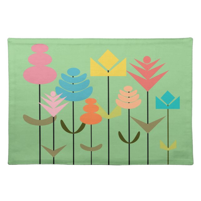 Flower Patch  Cloth Placemat (Front)